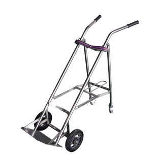 YC-K19 Stainless Steel Oxygen Cylinder Trolley