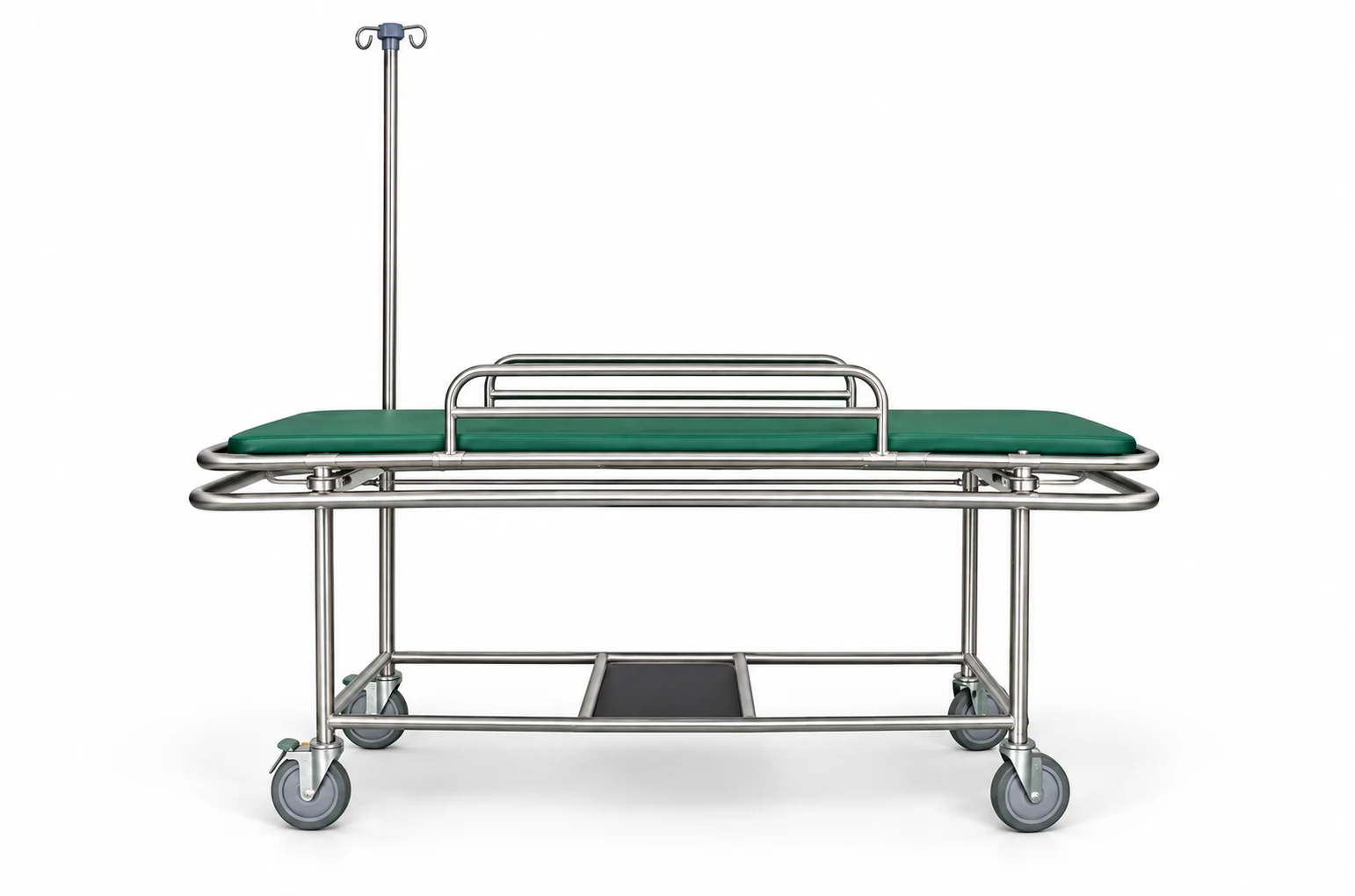 YC-J01 Stainless Steel Stretcher Trolley — Four Small Wheels And A Detachable Stretcher