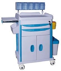 YC-P11 ABS Anesthesia Cart — Two Drawers And A Double-Door Cabinet
