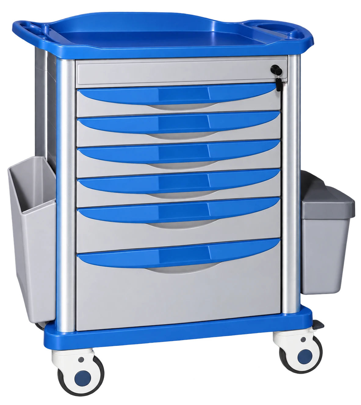 YC-P19 six drawers with a blue worktop