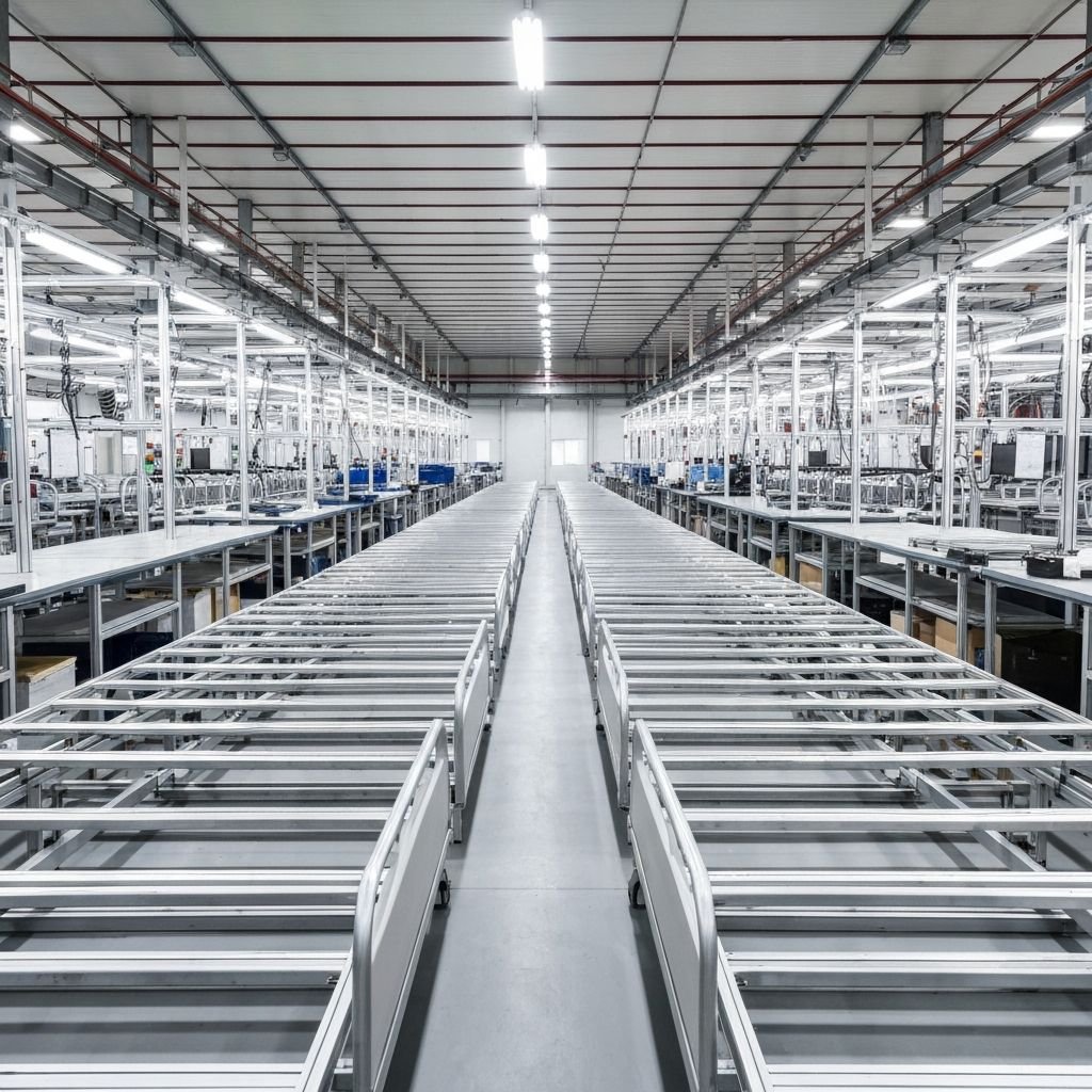 Factory production area for medical furniture